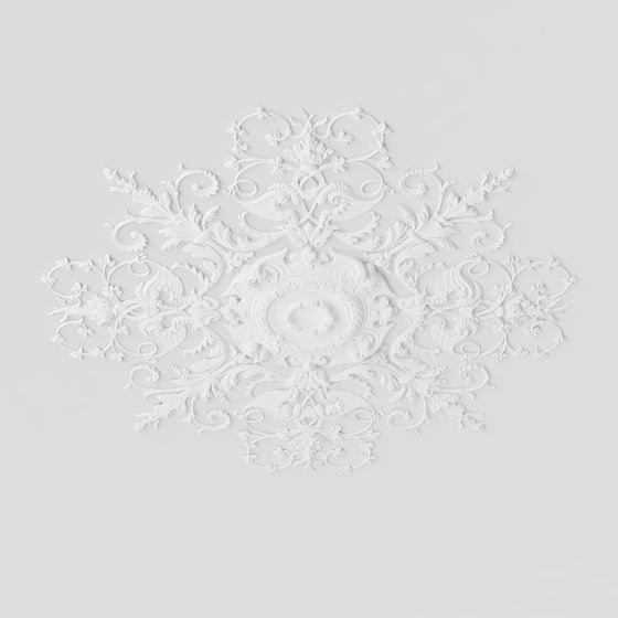 Elegant Vintage Ceiling Medallion 3D Model