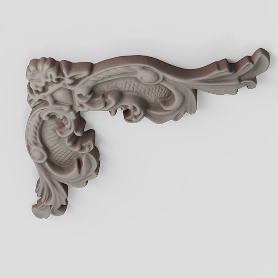 Dragon Decorative Corner 3D model for Creative Projects