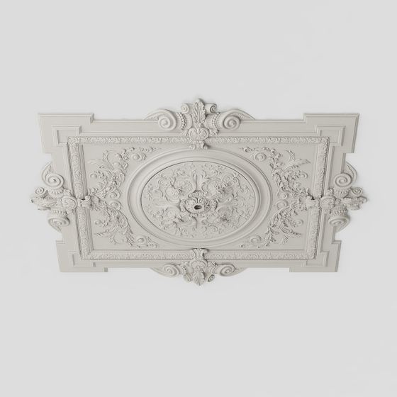 Sophisticated Ceiling Decoration 3D model for Modern and Classical Spaces