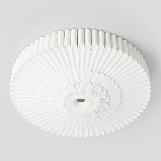 Elegant Fan-Shaped Ceiling 3D model