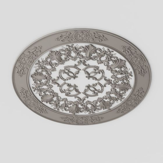 Ornate Ceiling Medallion 3D model for Elegant Spaces