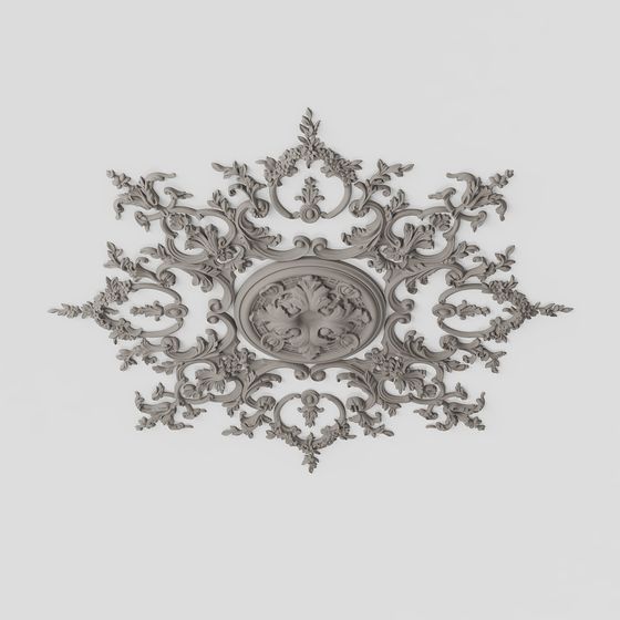 Royal Floral Ornament 3D model for Designers