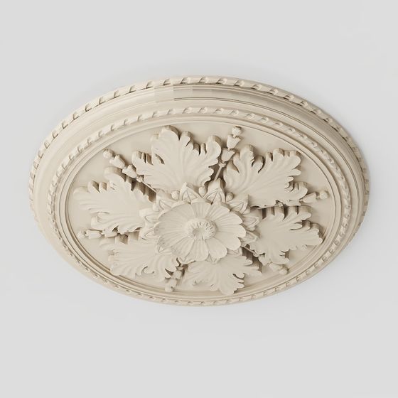 Elegant Classical Ceiling Decoration 3D model