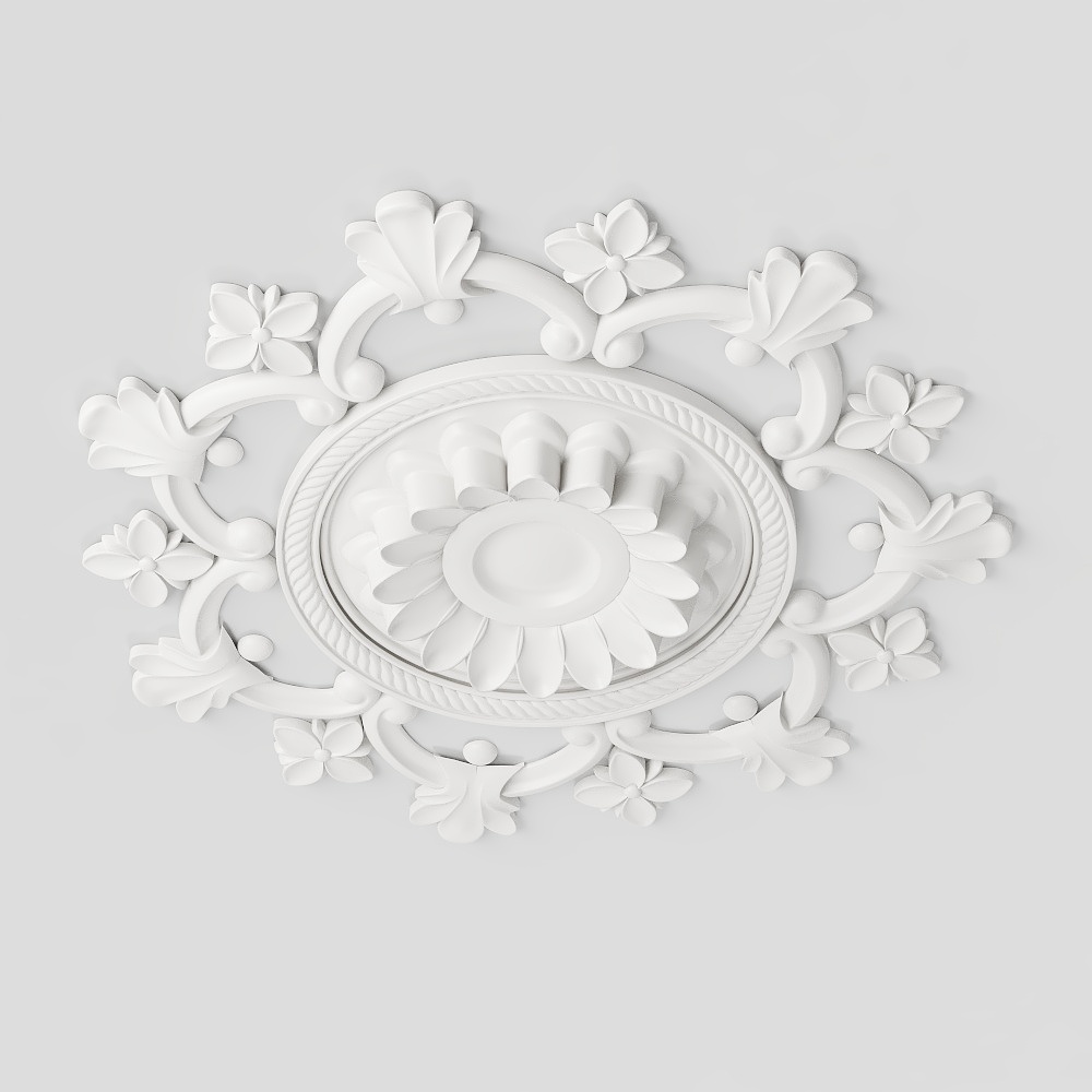 European carved corner flower ceiling