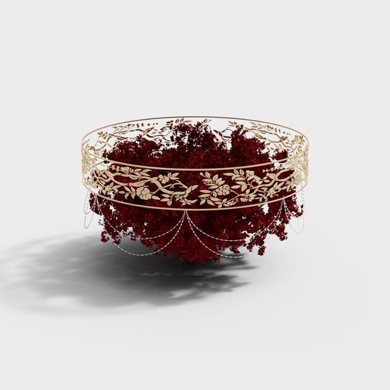 Exquisite Low-Poly Floral Feast 3D model