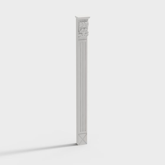 Stylish Roman Column 3D model for Modern and Classic Designs
