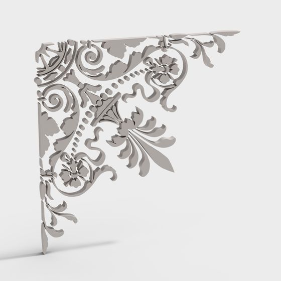 Victorian Scroll Bracket 3D model