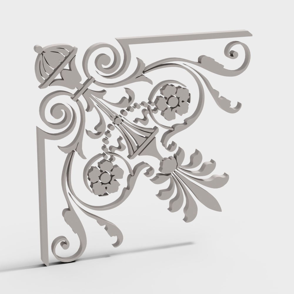 New Chinese style carved horn flower