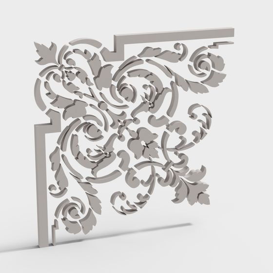 Victorian Scroll Bracket 3D model