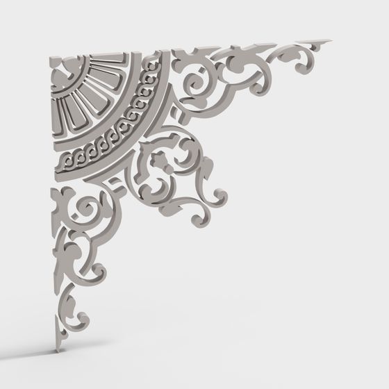 Victorian Scrollwork Corner 3D model