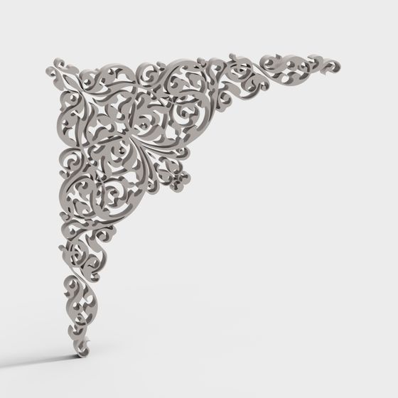 Victorian Scroll Shelf 3D model