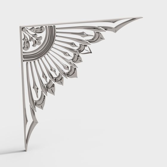Elegant Wing Decorative Shelf 3D model