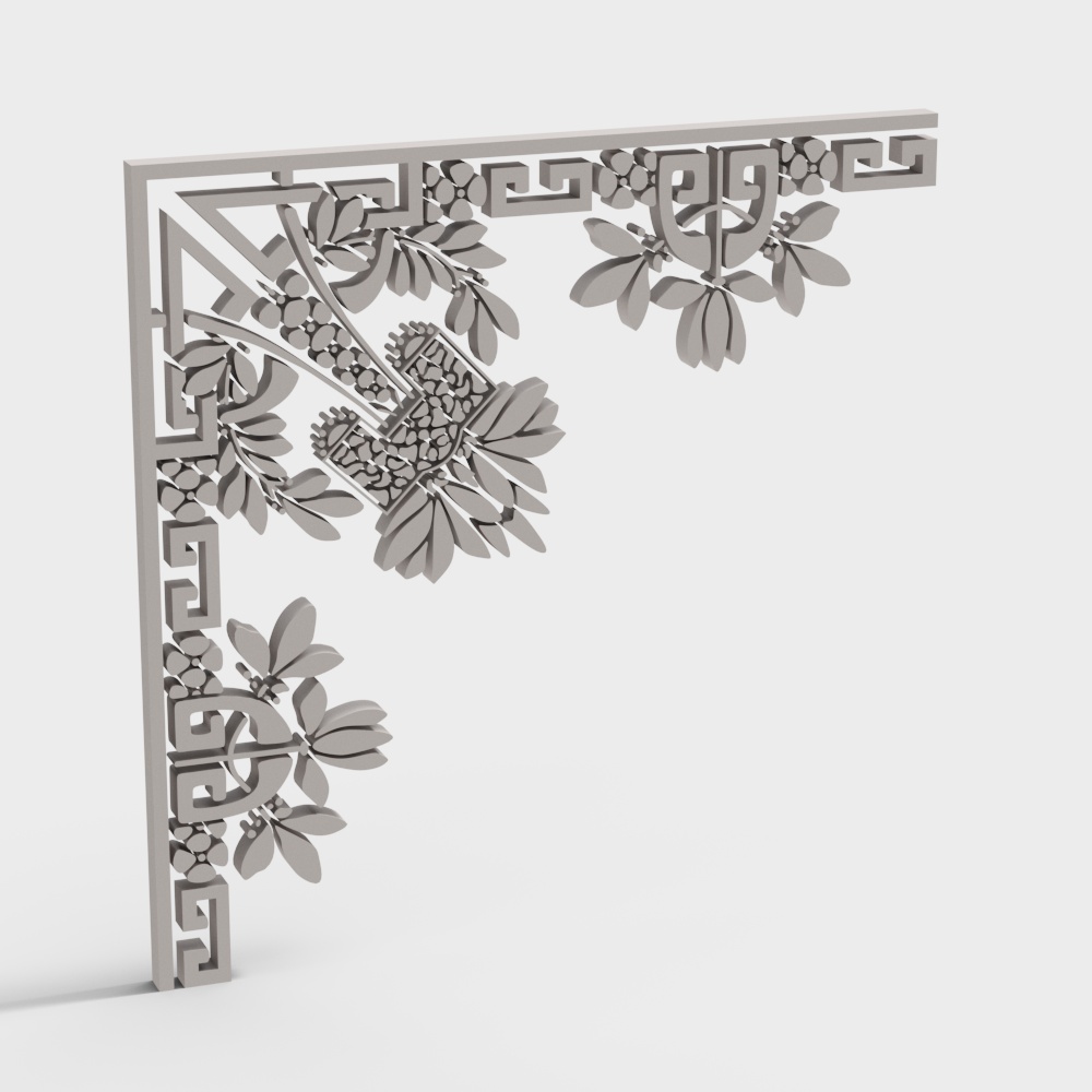 New Chinese style carved horn flower