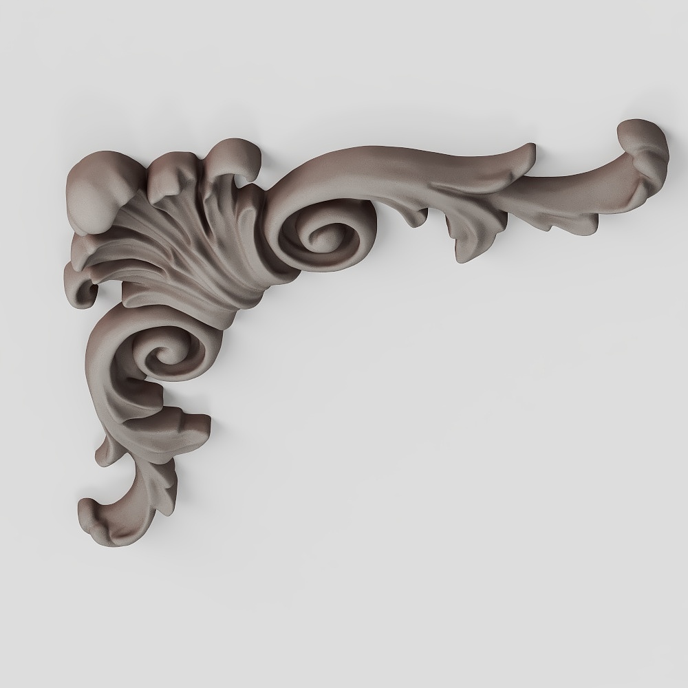 Simple European top corner flower