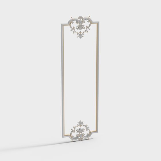 Classic Antique Mirror 3D model for Vintage Interiors