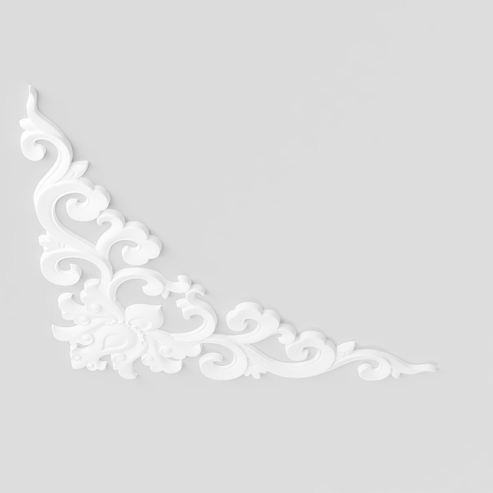 European style gypsum corner flower