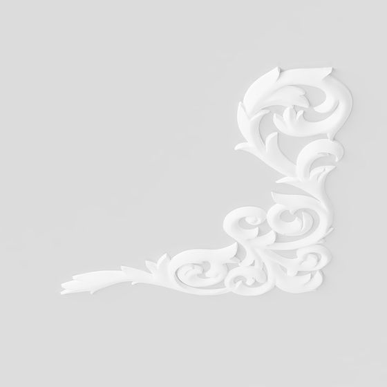 Elegant Low-Poly Mandala Border 3D model