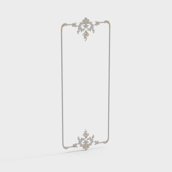 Elegant Low-Poly Clothes Hanger 3D model