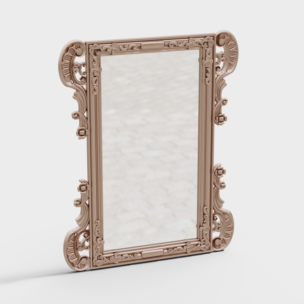 European carved mirror