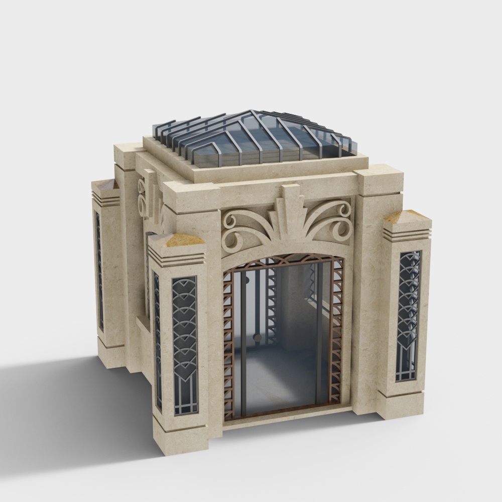 Small carved sentry box