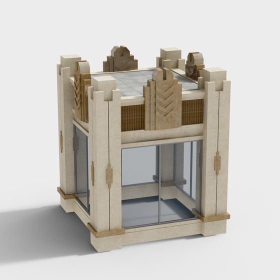 Art Deco Elevator 3D Model