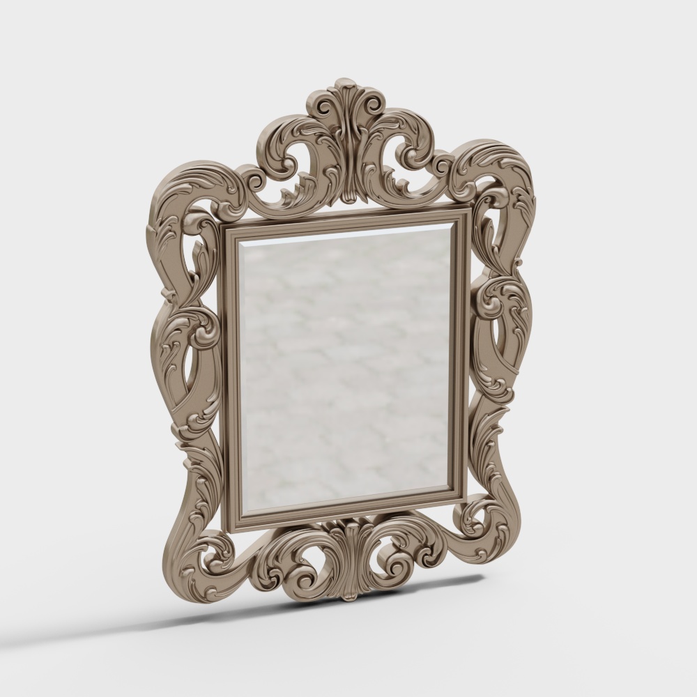 Specchio decorativo intagliato stile europeo con quattro lati