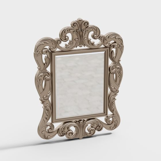 Specchio decorativo intagliato stile europeo con quattro lati