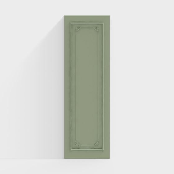 Elegant Low Poly 3D Door Panel Model