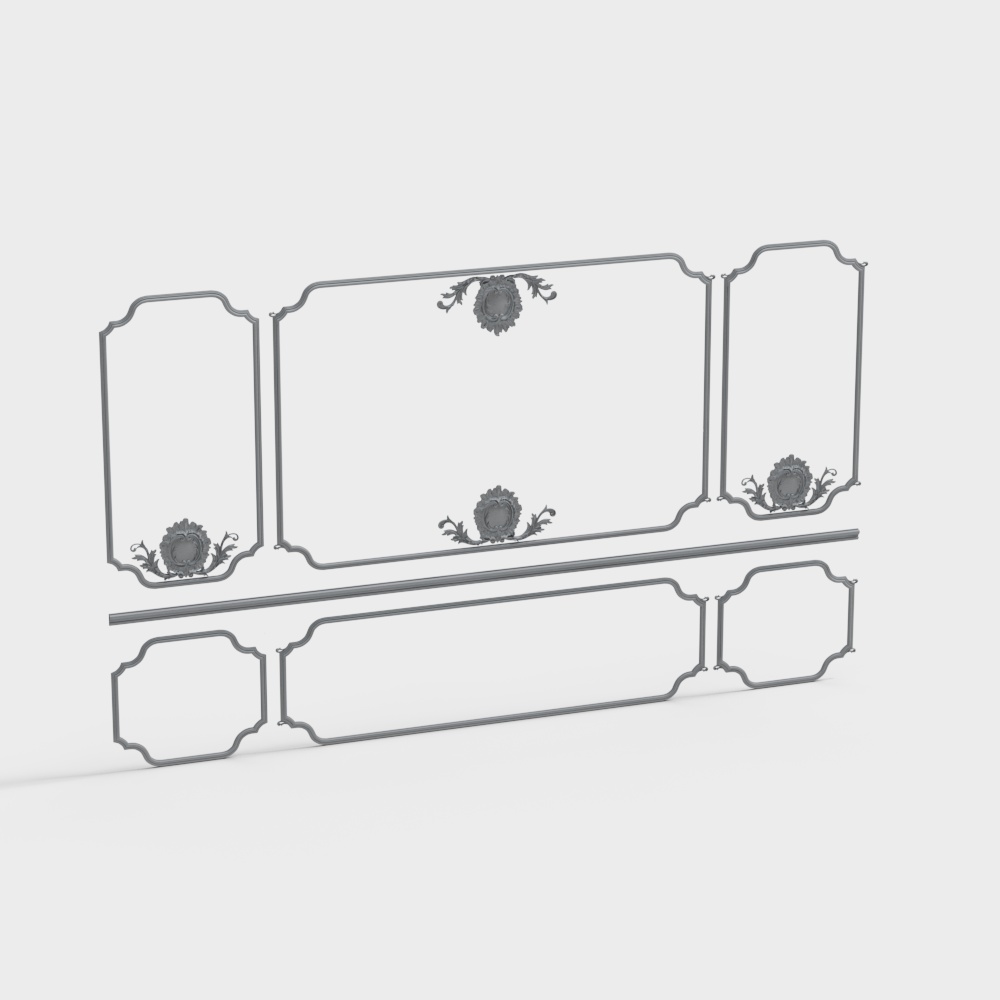 European-style plaster line carving