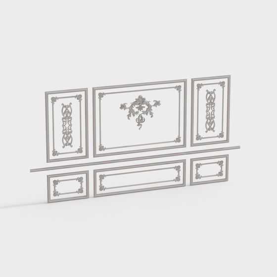 Classical Decorative Panel 3D model