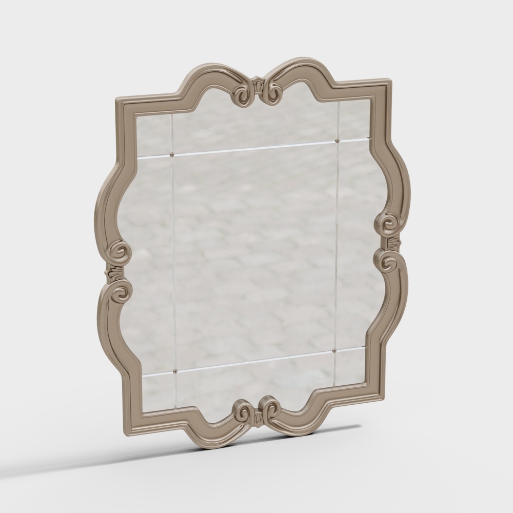 European-style carving decorative mirror on all sides