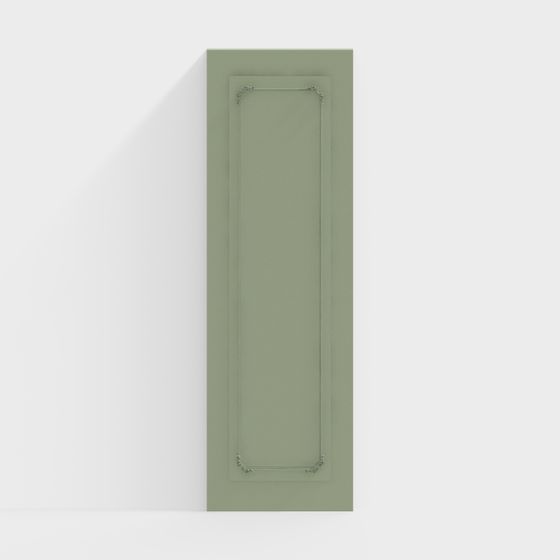 Elegant Low-Polygon 3D Door Panel Model