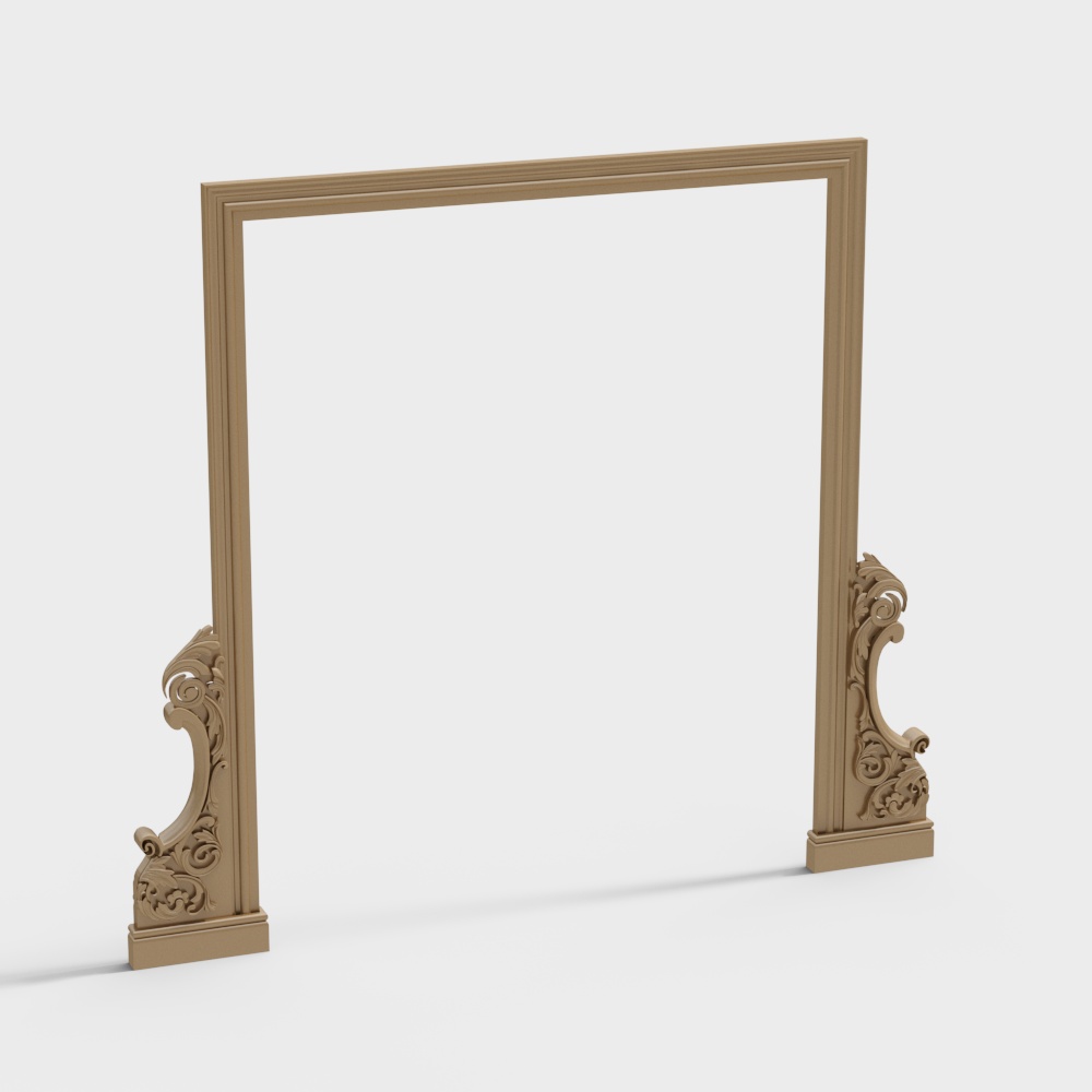 European style carved line wall panels