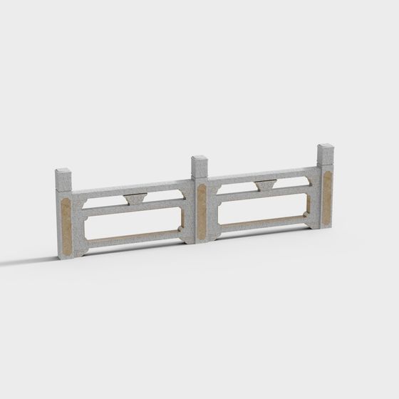 Stone Railing 3d Modle Traditional Stone Railing 3D model for Creative Projects