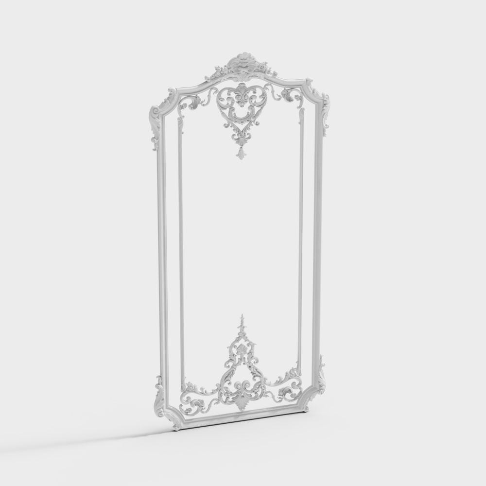 European-style plaster line carving