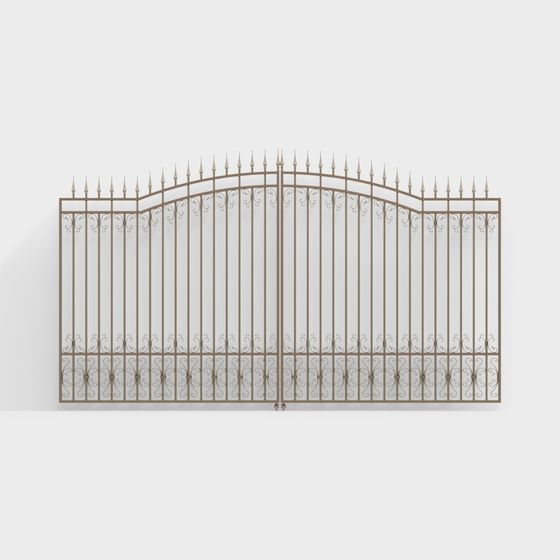 Elegant Iron Gate 3D model for Enchanting Gardens