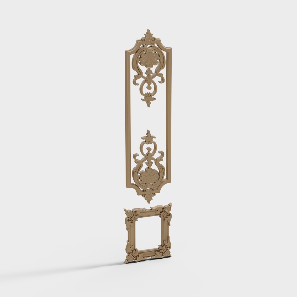 European style carved line wall panels 358246-11