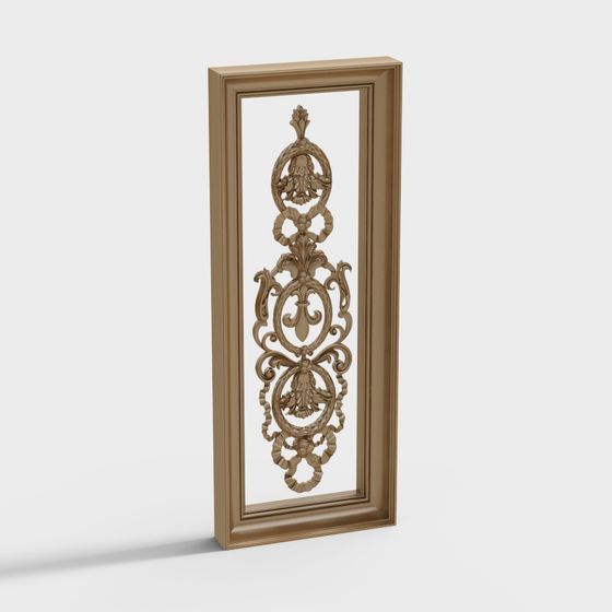 Classical Relief Door Frame 3D model
