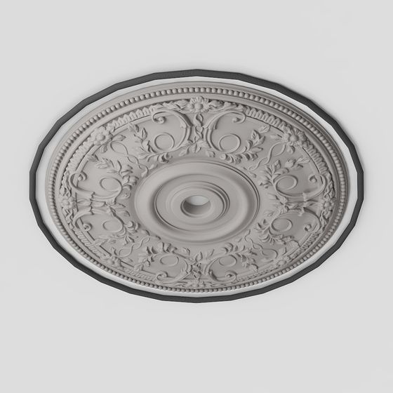 Elegant Low-Poly Ceiling Decoration 3D model