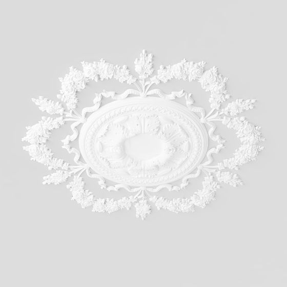 Floral Ribbon Ceiling Medallion 3D model for Creative Projects
