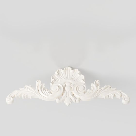 Baroque Decorative Wall Art 3D model for Elegant Spaces