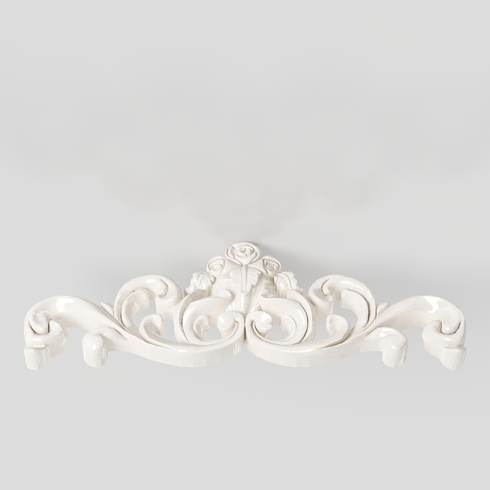 Vintage Scroll 3D Model – Low-Poly Classical Design