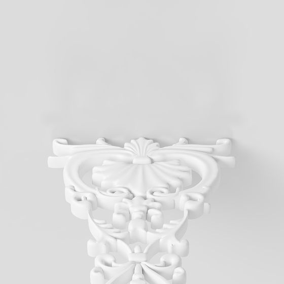Victorian Ornament Low Poly 3D Model