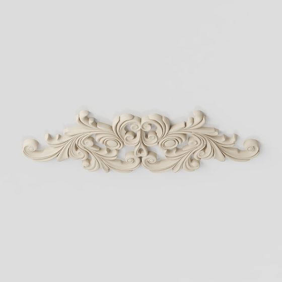 Elegant Vintage Scrollwork 3D model for Creative Design
