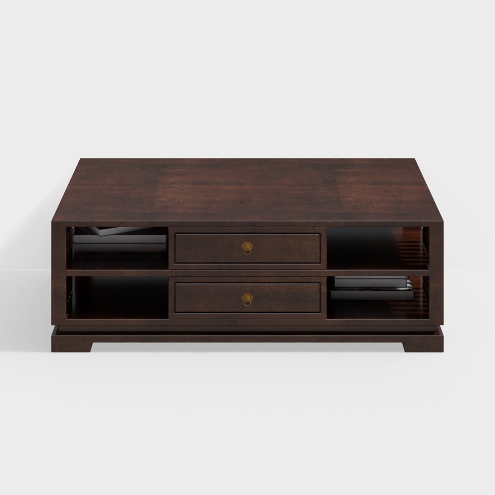 wooden hollow-out cabinet