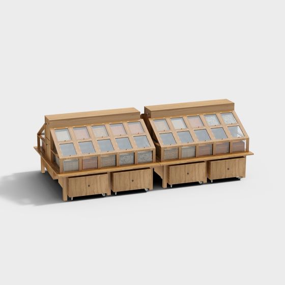 Realistic Wooden Greenhouse 3D model