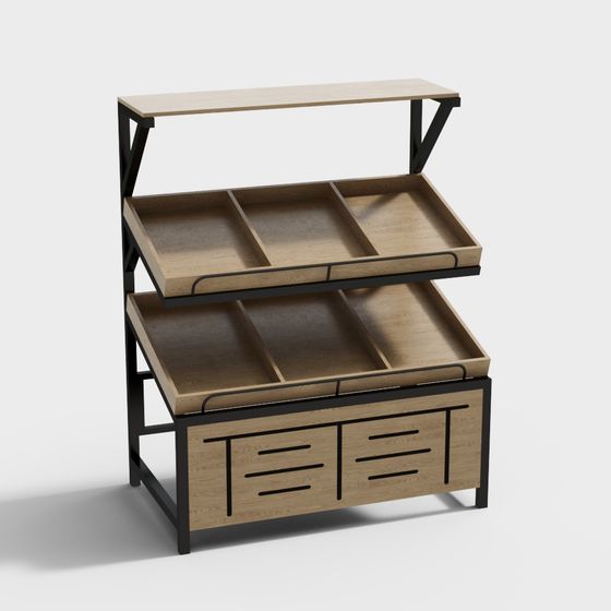Industrial Style Storage Rack 3D model