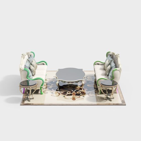 Royal Living Room Set 3D model