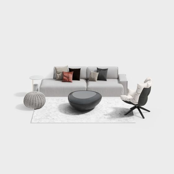 Contemporary Urban Living Room 3D model