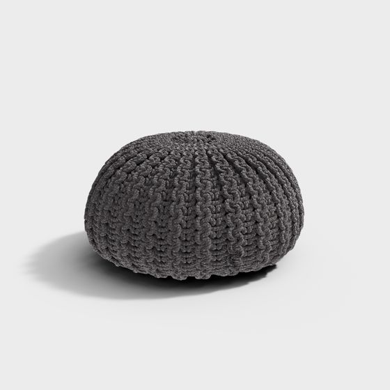 Woven Round Stool 3D model for Creative Projects